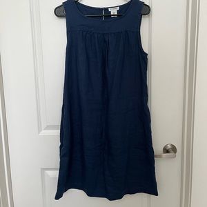 Navy Linen Dress